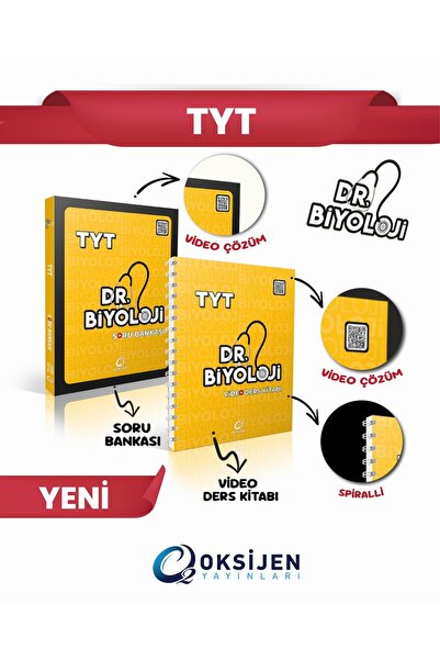 Oksijen Yayınları TYT Dr.Biyoloji Soru Bankası&Video Ders Kitabı Set