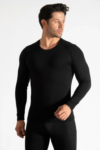 Hepsine Rakip قميص داخلي رجالي من توتكو إيليت بأكمام طويلة وياقة دائرية من ال...