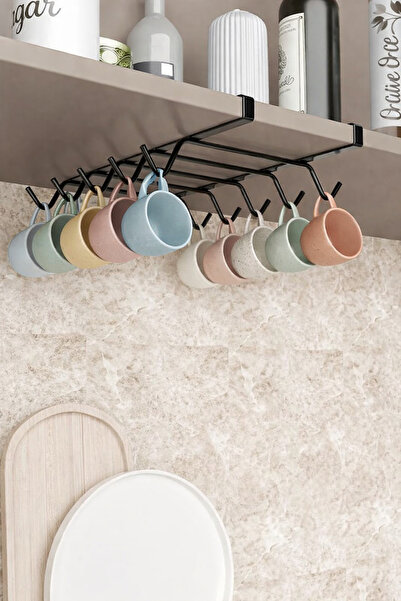 TncPatiShop SİYAH RAF ALTI ASILABİLİR FİNCAN ASKISI