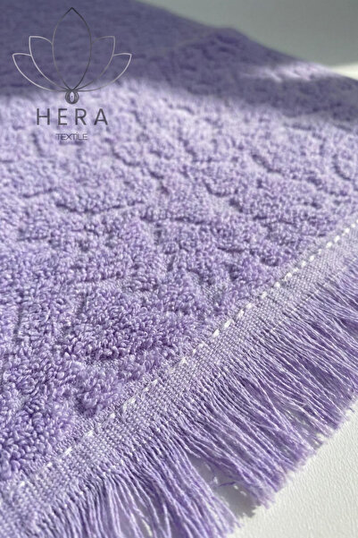 HERA Mutfak Havlusu Pamuklu ve Saçaklı 30x50 cm 3’lü Mor Set