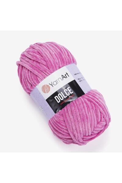 Yarnart DOLCE - Fir de tricotat manual din catifea, roz-795