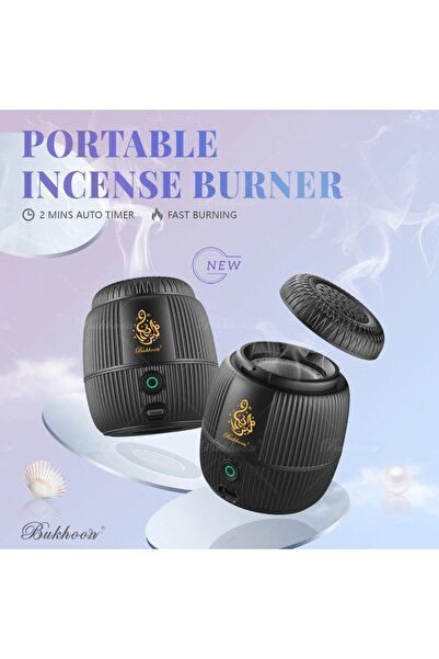 Generic أحدث مبخرة بخور ذكية قابلة لإعادة الشحن عبر منفذ USB، حامل بخور كهربا...