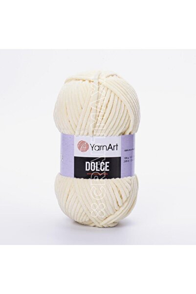 Yarnart DOLCE - Fir de tricotat manual din catifea CREAM-783