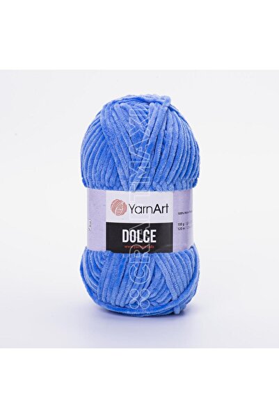 Yarnart دولتشي - خيط حياكة يدوي مخملي أزرق-777