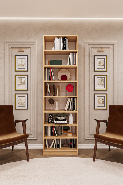 asratrend Asra Trend MDF Safir Meşe Kitaplık – Ayarlanabilir Raflar, Ev & Ofi...