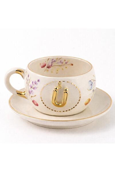 BSK Harfli Bahardalı Çay Fincanı Ü Harfi