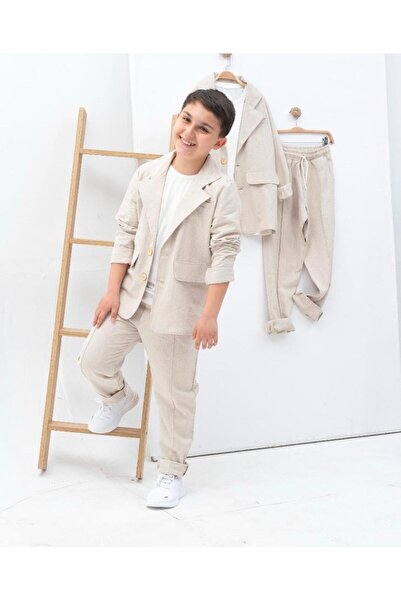 Zelhankids بدلة كتان للأولاد