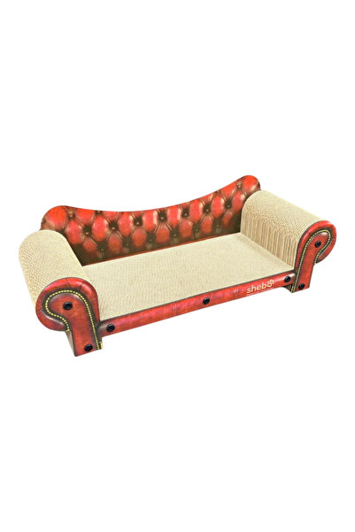 Rotipet Shebo Divan Premium Karton Kedi Tırmalama Koltuğu Kırmızı 79x25x25 cm