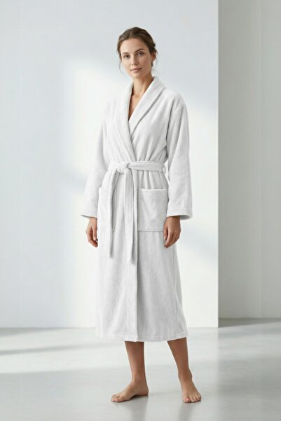 Anılsan 50 قطعة من رداء الحمام شالياكا باللون الأبيض 100% قطن، مثالي للجنسين ...