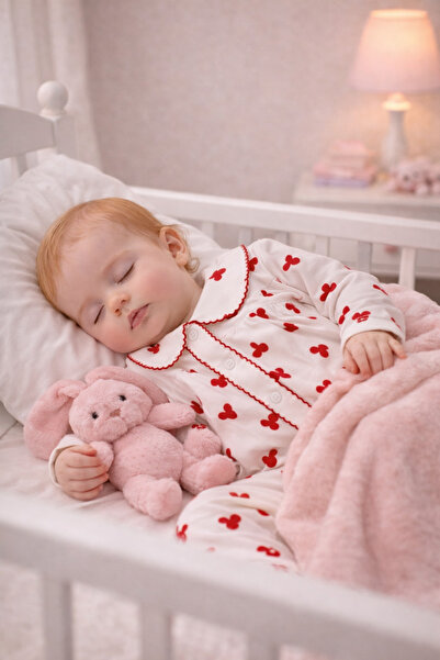 Melisa Ticaret Baby Girl Pajama Set Cotton Suitable for All Four Seasons
