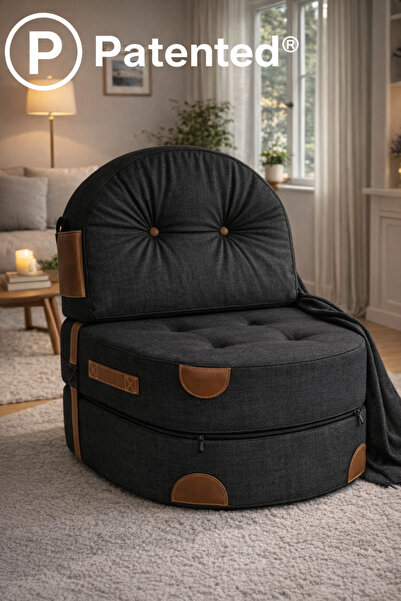 PUFYMAX Comfort Yeni Nesil Bohem Tekli Koltuk,yataklı Katlanır Berjer,yer Yat...