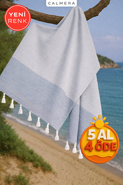Calmera Смугастий пештемал | Бавовна - Натуральні бахроми | Пляж, басейн, спа...