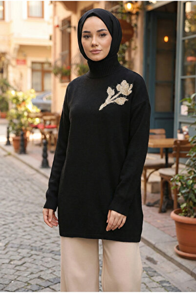 azragül giyim High-Necked Hijab Knitwear Tunic