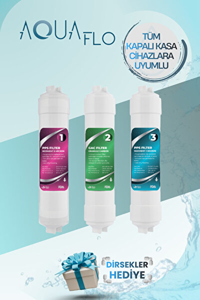 AQUAFLO Kapalı Kasa Su Arıtma Cihazı 3lü Su Arıtma Ön Filtresi (MKR)