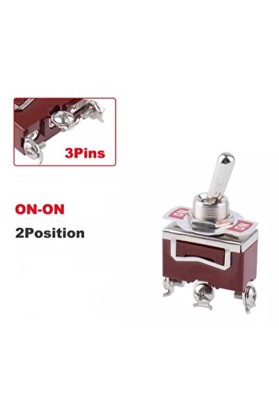 Genel Markalar MR-154 12MM TOGGLE SWITCH BÜYÜK BOY (MOM)-OFF-ON 3 BACAKLI VİD...