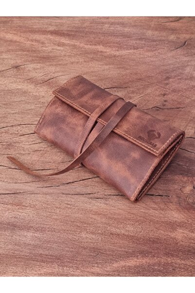 bouscrab Cüzdan Gerçek Deri Tutun Çantası Kartlıklı Hakiki Deri Taba