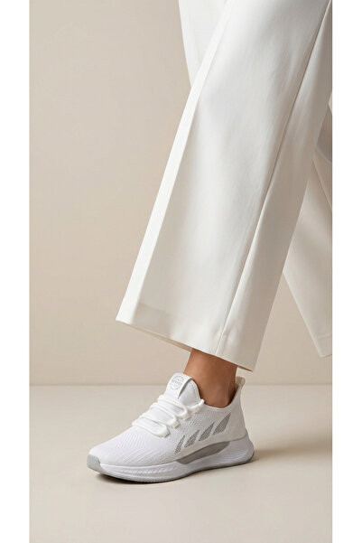 WİPPER Ultra Hafif Triko Sneaker - Nefes Alan Ortopedik Poli Taban Kadın Yazl...