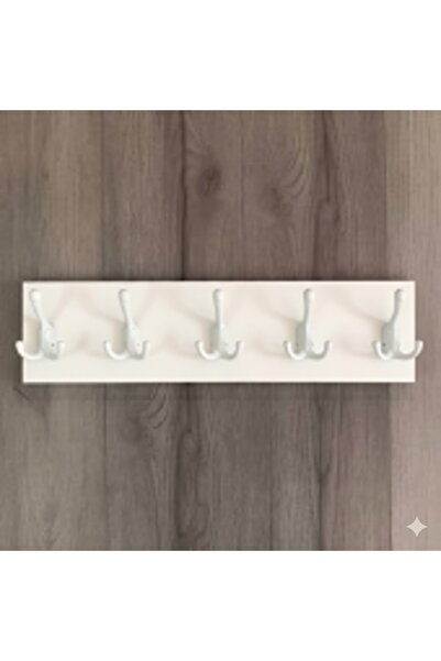 Genel Markalar Kardelen Ahşap 10'lu Duvar Askısı 10X50 cm Beyaz