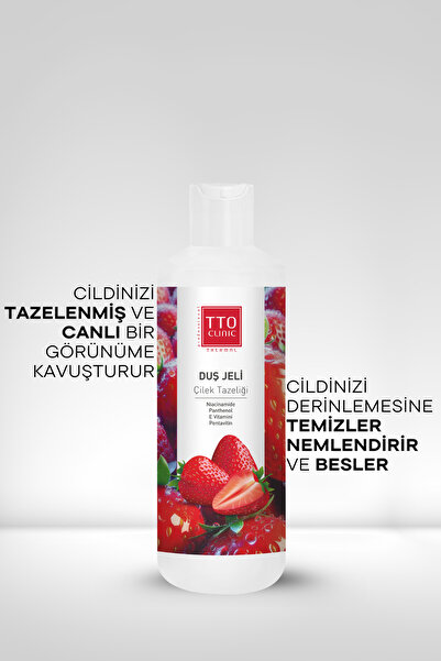 TTO Duş Jeli Arındırıcı ve Nemlendirici 500 ml Çilek Kokulu Clinic Erkek