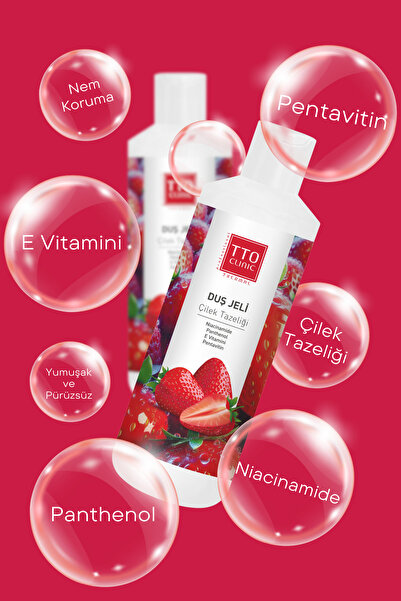 TTO Duş Jeli Arındırıcı ve Nemlendirici 500 ml Çilek Kokulu Clinic Erkek