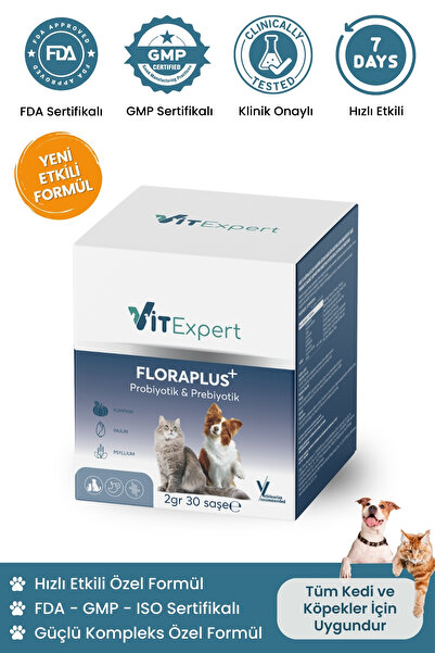 Vitexpert Kedi & Köpek İçin FloraPlus Probiyotik ve Prebiyotik Toz Sindirim S...