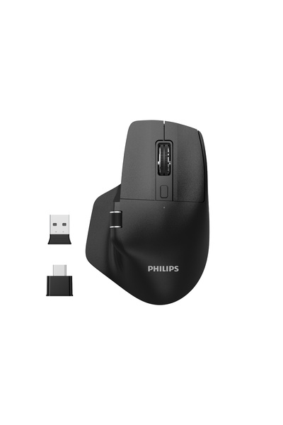 Philips SPK7858 Bluetooth Kablosuz Çift Modlu 4000DPI 7 Tuşlu Optik Mouse Siyah