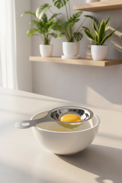 pratikyus Stainless Steel Egg Yolk Separator |   Practical Egg White Separation Tool - Kitchen Helper