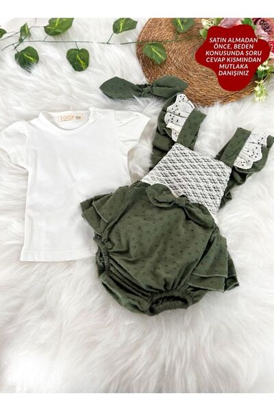 aysskids Leyal Baby Girl Salopet Set