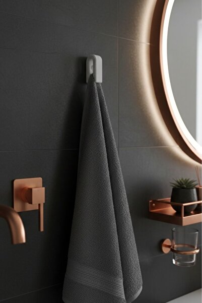 MCY DEKOR Beyaz Havlu Askısı - Modern Banyo Havlu Askılığı (VİDALI)