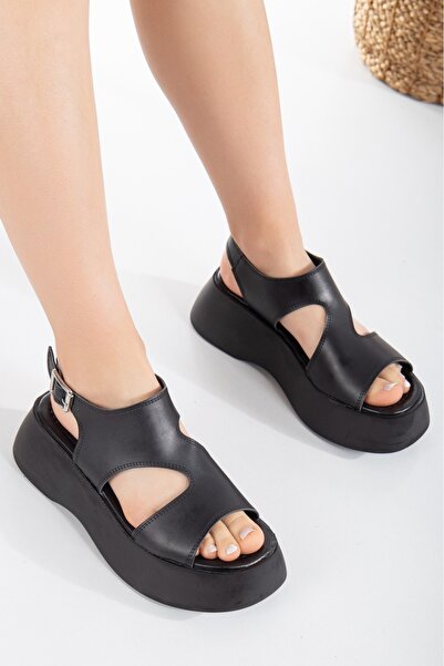 miss fırat Sandale de damă cu platformă și toc, pentru purtare zilnică