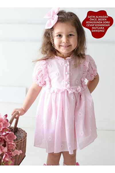 aysskids Κοριτσίστικο φόρεμα με λεπτομέρεια καρδιάς