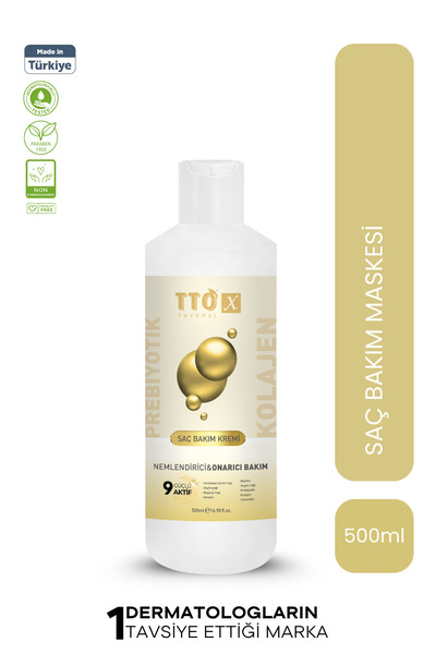 TTO X Nemlendirici Ve Onarıcı Saç Kremi Kolajen Ve Prebiyotik 500ml