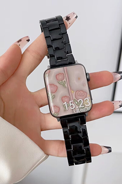 PSGT Reçine Saat Kayışı Apple Watch Band 49/46/45/44mm Çelik Bilezik Serisi 1...