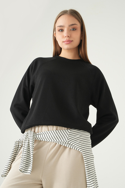 Rays Black Crew Neck Sweat 8277A