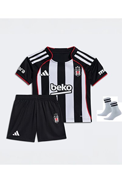 ZİLONG Be.şikt.âş 24/2025 Yeni Sezon 3 Parça Siyah Çoçuk Isimsiz Futbol Forması