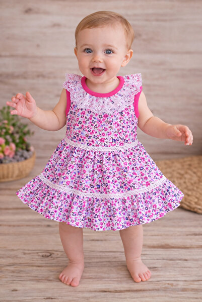 Tomuycuk Wildflower Lilac Baby Girl Dress Cotton Summer Stylish Baby Clothing...