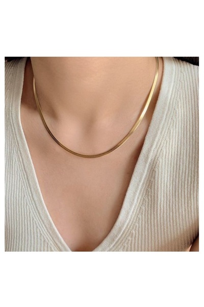 Soulistic Collection Gold Color Italian Chain Steel Necklace