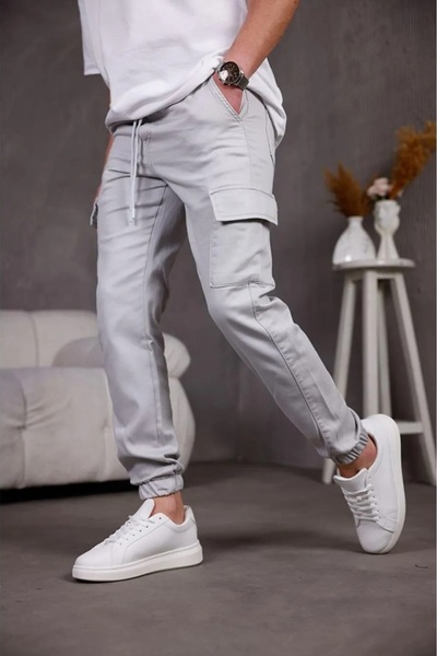 SERAZAT Kargo pantalone sa džepovima, pamuk i likra