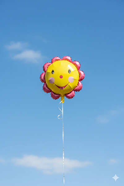 Deniz Party Store Güneş Gülen Yüz Folyo Balon Adet 50 Cm