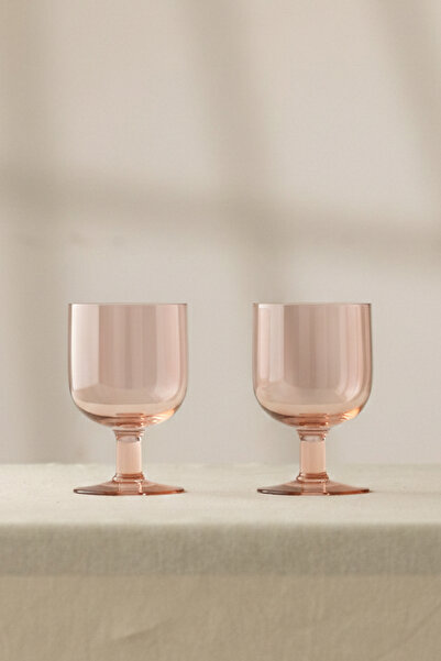 Rakle Shadow Handmade Self-Colored 2-Piece Cup Ice Cream Set Pink 320 Cc