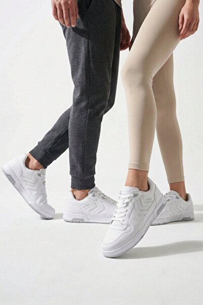 hummel 900680-9001 Унисекс бели кецове за ежедневно носене