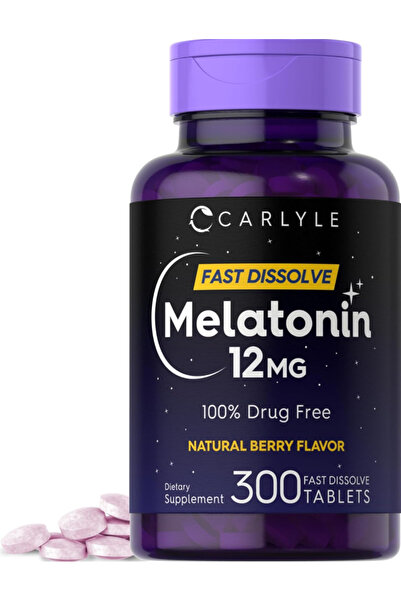 Carlyle Supplements, Sleep 12 mg Fast Dissolve 300 Tablets, Natural Berry Fla...