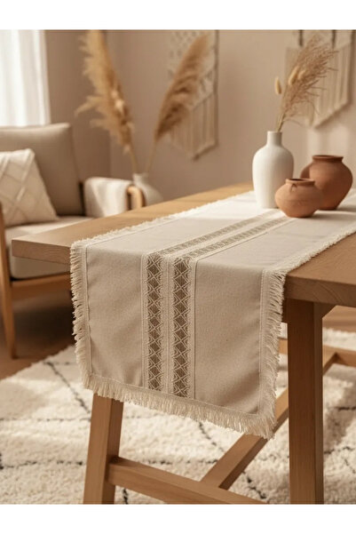 NDC HOME Δαντελένιο Runner με Φούντες (40 x 80) Μονό