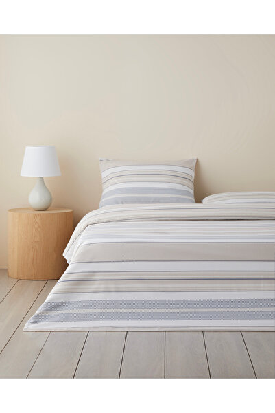 English Home Pure Line Kolay Ütülenir Tek Kişilik Nevresim Takımı 160x220 cm Bej