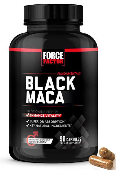 force factor Black Maca Root Supplement for Men, 1000mg Maca Negra Extract fo...