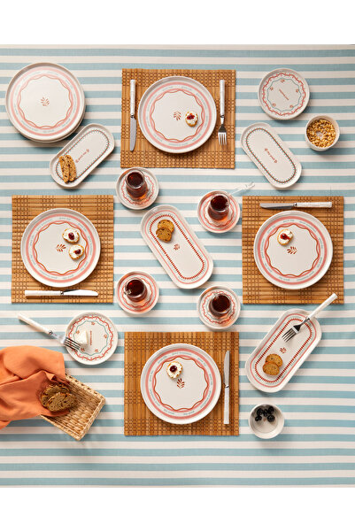 English Home Comely Seramik Kahvaltı Takımı 32 parça 6 kişilik Renkli