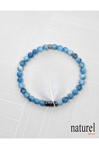 Naturel Tılsım Original Apatite 6mm Natural Stone Bracelet