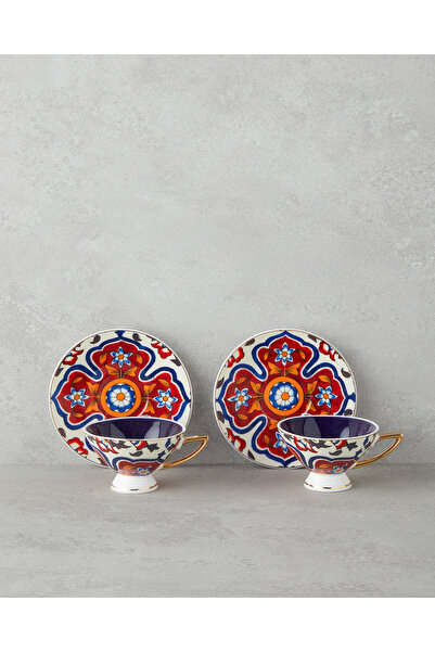 English Home Set de cești de cafea Willow New Bone China, colorat, 4 bucăți, ...