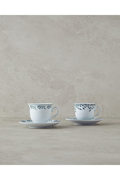 English Home Blatt Porselen 2'li Kahve Fincan Takımı 80 Ml Yeşil