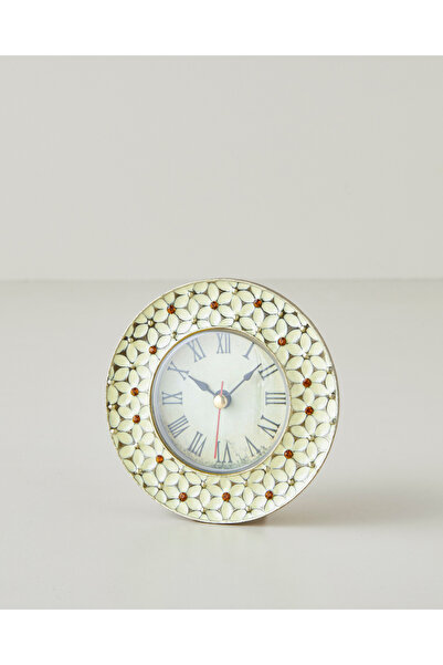 English Home Hayden Metal Masa Saati 9 cm Krem
